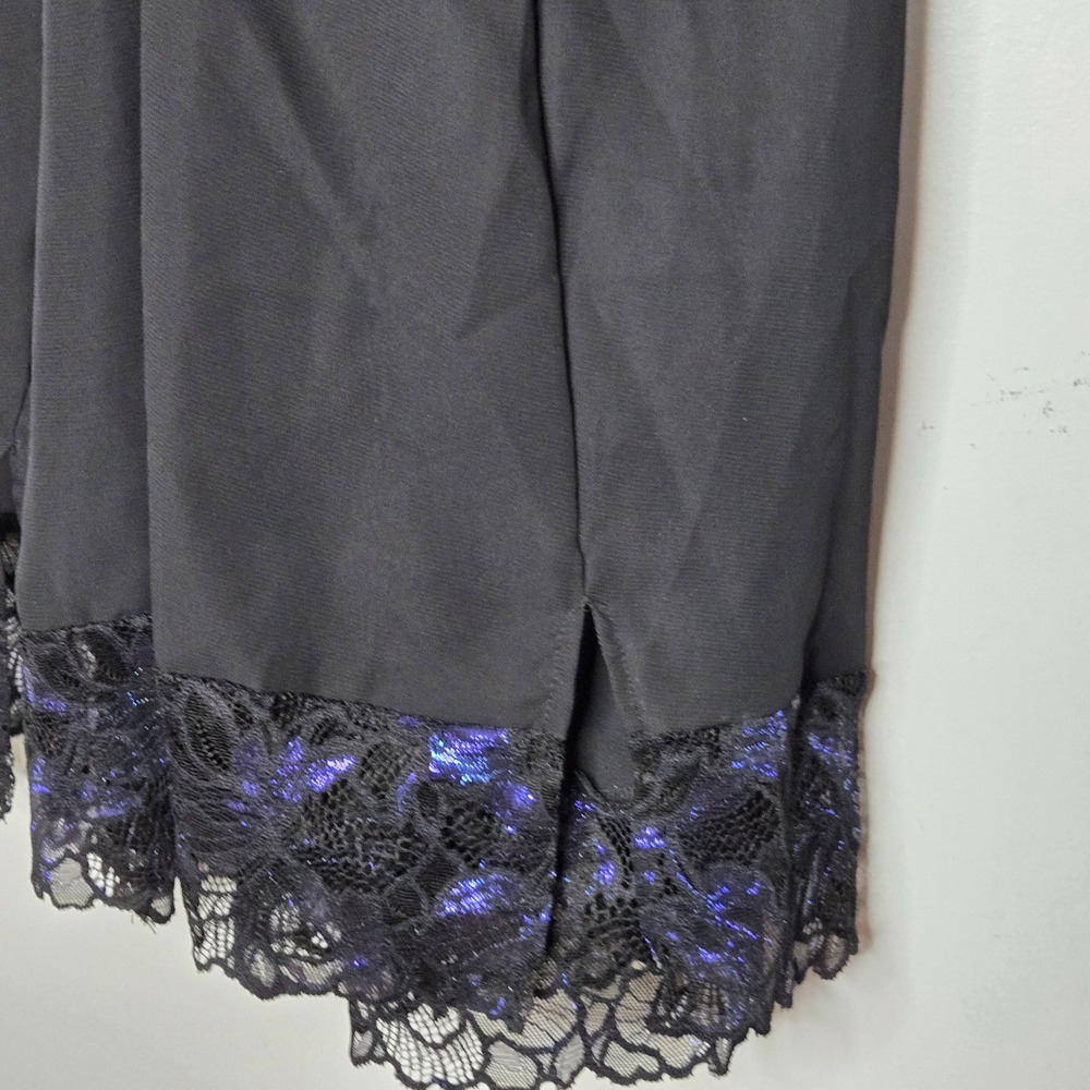 Torrid Black violet Blue Metallic Lace Butterfly Babydoll Chemise size 3 gothic - Picture 4 of 7